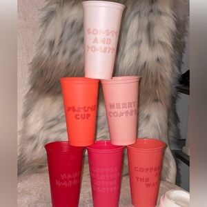 Starbucks Holiday 2019 Warm Reusable Cups Ombré Color Set of 6